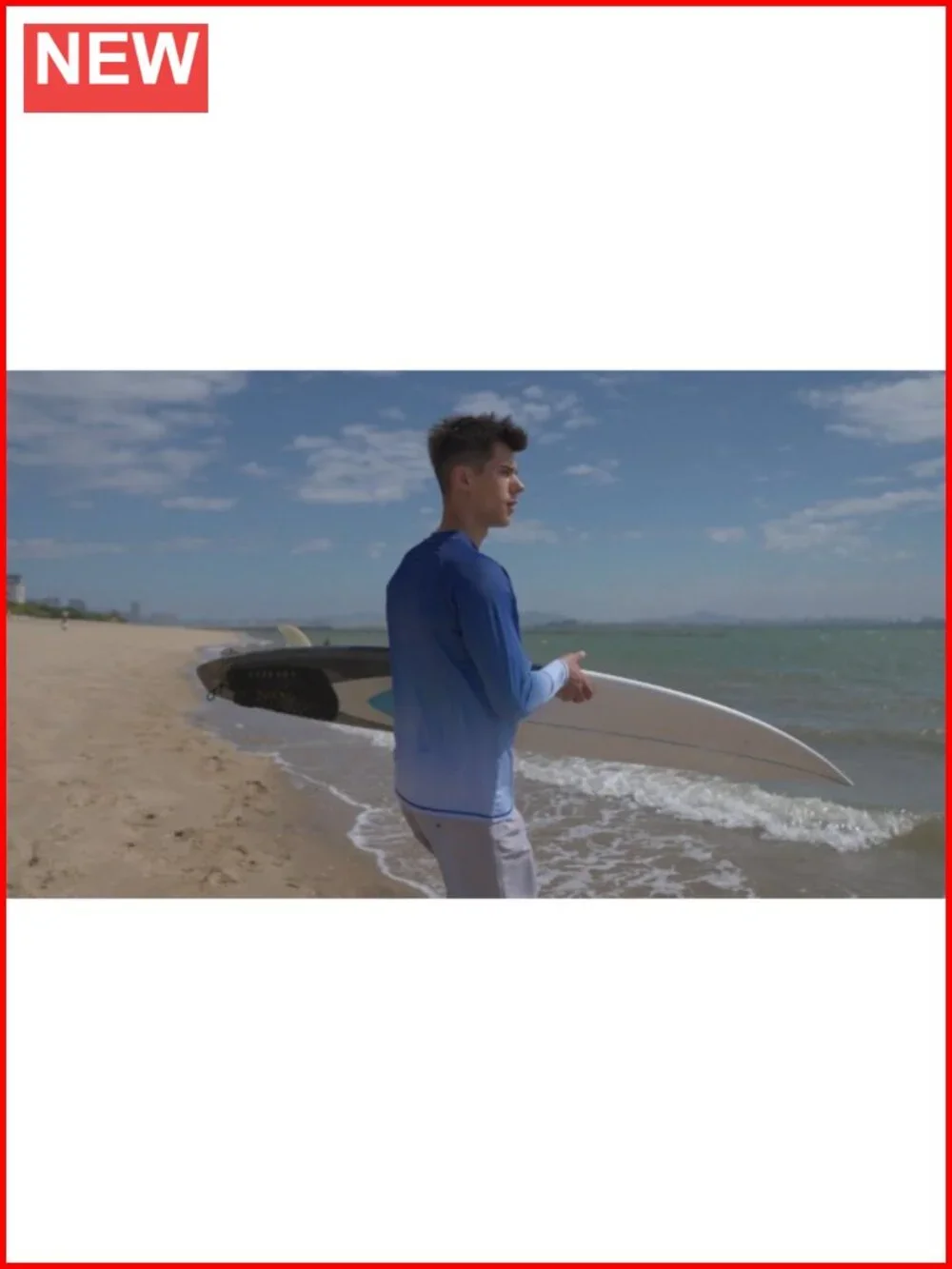 UPF 50+ Long Sleeve Rash Guard Quick Dry 4-Way Stretch UV Sun Protection Swim